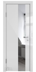 Дверь межкомнатная DO-504 Серый глянец/Зеркало