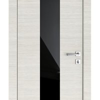 ШИ дверь DO-610 Ива светлая/стекло Черное