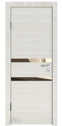 ШИ дверь DO-613 Ива светлая/зеркало Бронза