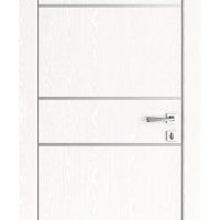 Дверь межкомнатная DG-517 Жемчуг/молдинги светлые