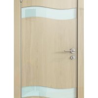 Дверь межкомнатная DO-503 Анегри светлый/стекло Белое