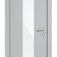 Дверь межкомнатная DO-510 Силк маус/стекло Белое