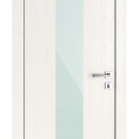 Дверь межкомнатная DO-510 Белый ясень/стекло Белое
