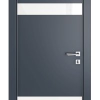 Дверь межкомнатная DO-502 Мэджик ПЭТ/стекло Белое