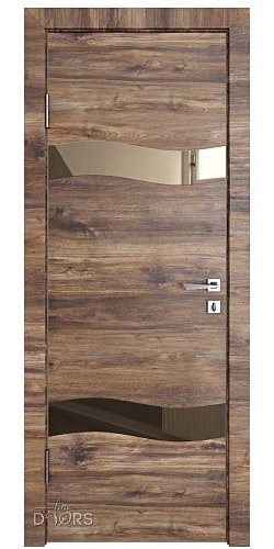 ШИ дверь DO-603 Лофт темный/зеркало Бронза