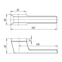 Ручка Punto (Пунто) раздельная K.QSL52.TITAN СP/WH-19 хром/белый