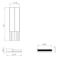 Дверной ограничитель магнитный скрытый серый VERUM MOD 1