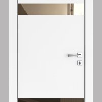 ШИ дверь DO-602 Белый бархат/зеркало Бронза