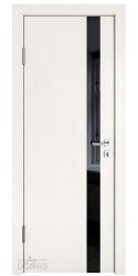 ШИ дверь DO-607 Белый ясень/стекло Черное