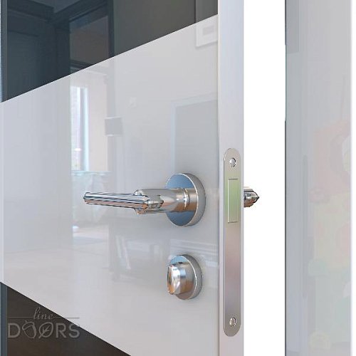 Дверь DO-508 Белый глянец/стекло Черное Скидка 15 %!