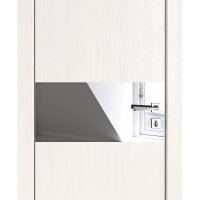 Дверь межкомнатная DO-501 Белый ясень/Зеркало