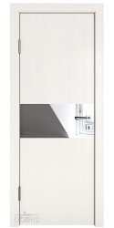 Дверь межкомнатная DO-501 Белый ясень/Зеркало
