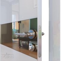 Дверь DO-509 Белый глянец/зеркало Бронза Скидка 15 %!