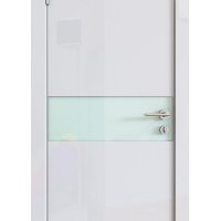 ШИ дверь DO-609 Белый глянец/стекло Белое