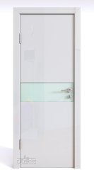 ШИ дверь DO-609 Белый глянец/стекло Белое