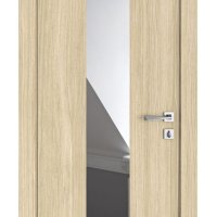 Дверь межкомнатная DO-510 Дуб светлый/Зеркало