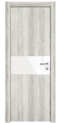 Дверь межкомнатная DO-501 Айс/стекло Белое
