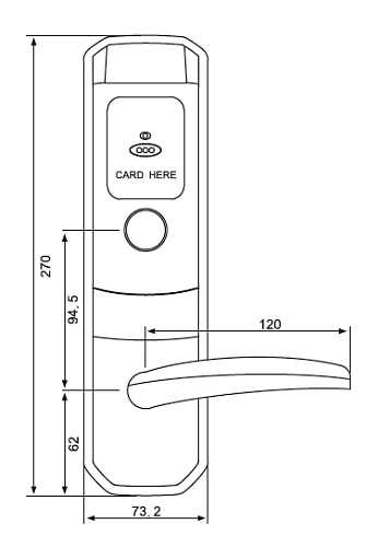 Электронный гостиничный замок HSU-9910-YG