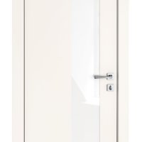 ШИ дверь DO-604 Сливки/стекло Белое