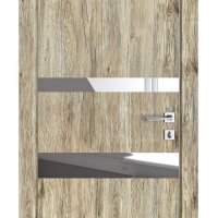 Дверь межкомнатная DO-512 Рустик натуральный/Зеркало