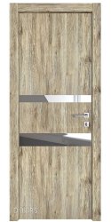 Дверь межкомнатная DO-512 Рустик натуральный/Зеркало