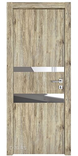 Дверь межкомнатная DO-512 Рустик натуральный/Зеркало