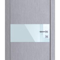 ШИ дверь DO-601 Металлик/стекло Белое