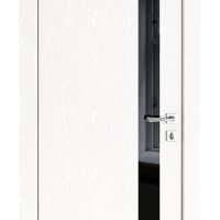 ШИ дверь DO-607 Жемчуг/стекло Черное