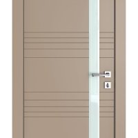 Дверь межкомнатная DO-514 Латте софт/стекло Белое