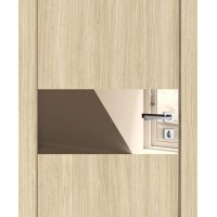 Дверь межкомнатная DO-501 Дуб светлый/зеркало Бронза