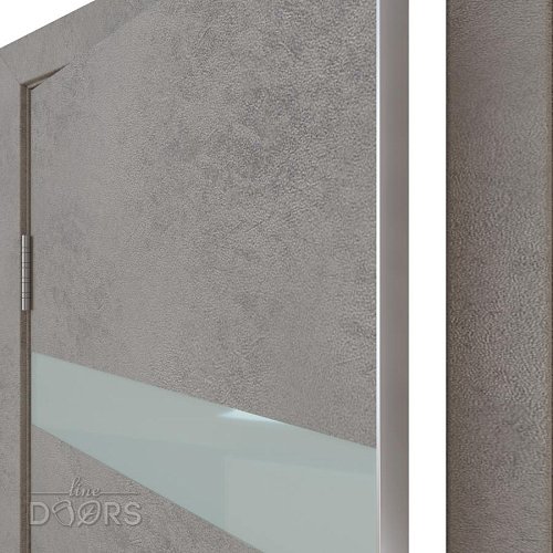ШИ дверь DO-602 Бетон светлый/стекло Белое