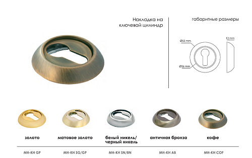 Накладка на евроцилиндр MH-KH AB