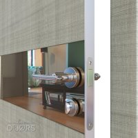 ШИ дверь DO-609 Серый дуб/зеркало Бронза