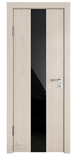 ШИ дверь DO-610 Ясень капучино/стекло Черное