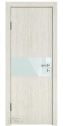 Дверь межкомнатная DO-501 Белая лиственница/стекло Белое