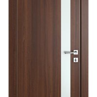 ШИ дверь DO-607 Орех тисненый/Снег