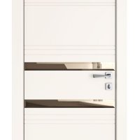 Дверь межкомнатная DO-515 Сливки/зеркало Бронза