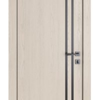 Дверь межкомнатная DG-506 Ясень капучино/молдинг черный