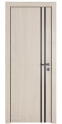 Дверь межкомнатная DG-506 Ясень капучино/молдинг черный