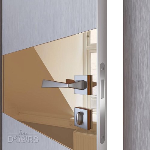 Дверь межкомнатная DO-501 Металлик/зеркало Бронза