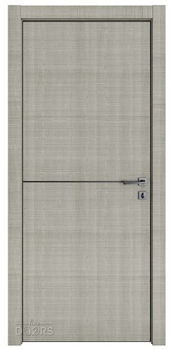 Дверь межкомнатная DG-522 Серый дуб/молдинг черный