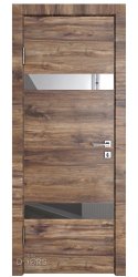 Дверь межкомнатная DO-502 Лофт темный/Зеркало