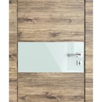 ШИ дверь DO-601 Лофт светлый/стекло Белое