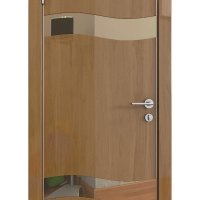 Дверь межкомнатная DO-503 Анегри темный/зеркало Бронза