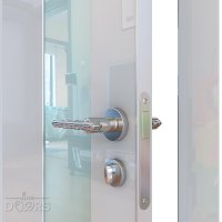 ШИ дверь DO-604 Белый глянец/стекло Белое