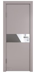 Дверь межкомнатная DO-509 Серый бархат/Зеркало