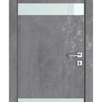 ШИ дверь DO-602 Бетон темный/стекло Белое