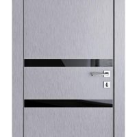 ШИ дверь DO-613 Металлик/стекло Черное