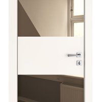 Дверь межкомнатная DO-508 Сливки/зеркало Бронза