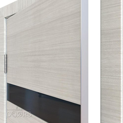 Дверь DO-502 Ива светлая/стекло Черное Скидка 50 %!